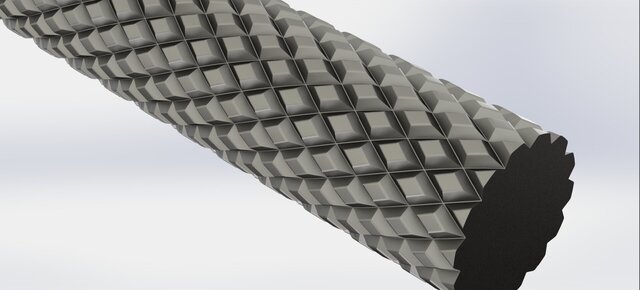 Knurled Shaft STEP Model