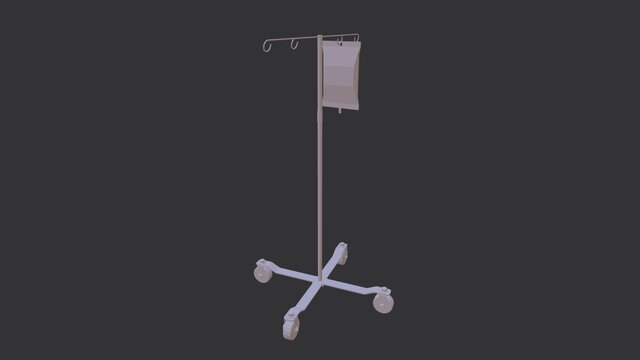 Adjustable Stainless Steel Medical IV Stand Design | SolidWorks 3D CAD | Manufacturing-Ready Model