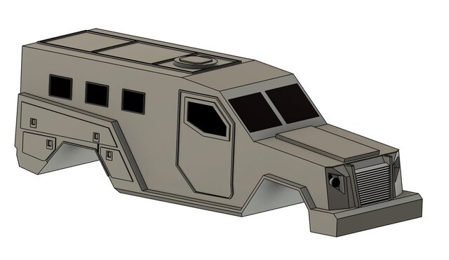 3D model of Tactical Mobile Surveillance & Remote Controlled Weapon System (RCWS) Integration