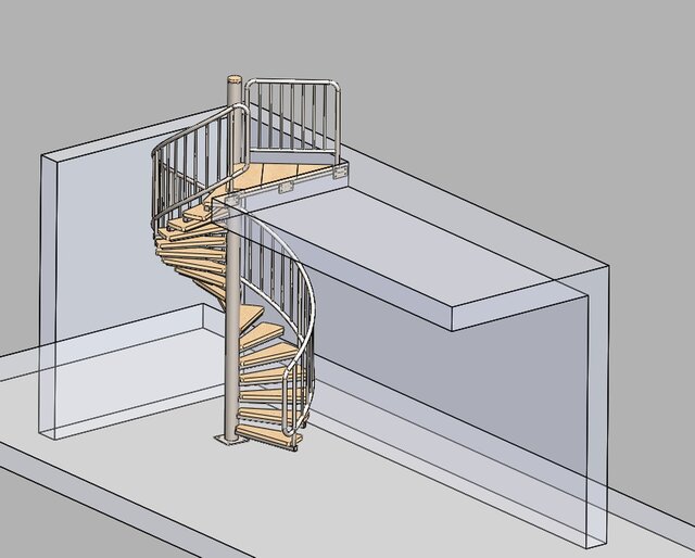 🌀 Parametric Steel Spiral Staircase – Fully Production-Ready Design
