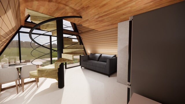 A-Frame Residential House | Architectural Design & Drafting – image 4 of 4