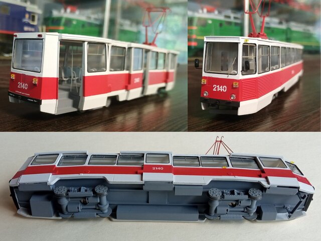 3D model of KTM5M3 Soviet tram Scale model