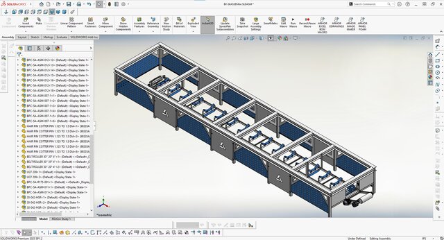 Batch Plant Conveyor & Hopper System – 3D CAD Assembly – image 5 of 7