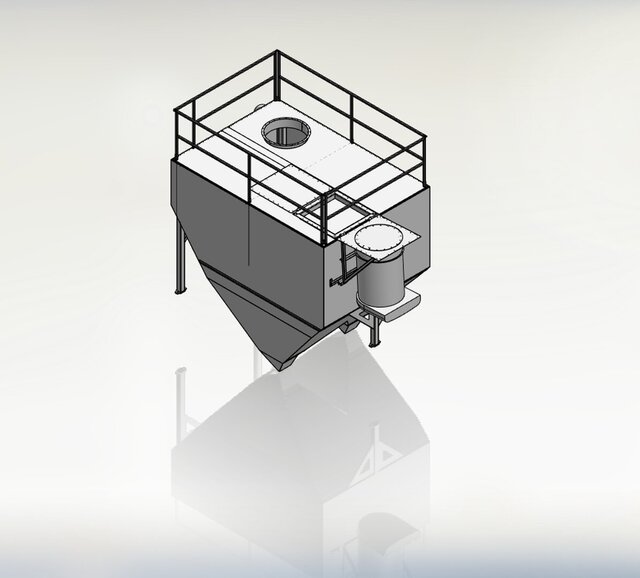 Batch Plant Conveyor & Hopper System – 3D CAD Assembly – image 6 of 7