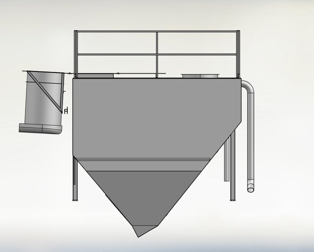 Batch Plant Conveyor & Hopper System – 3D CAD Assembly – image 4 of 7