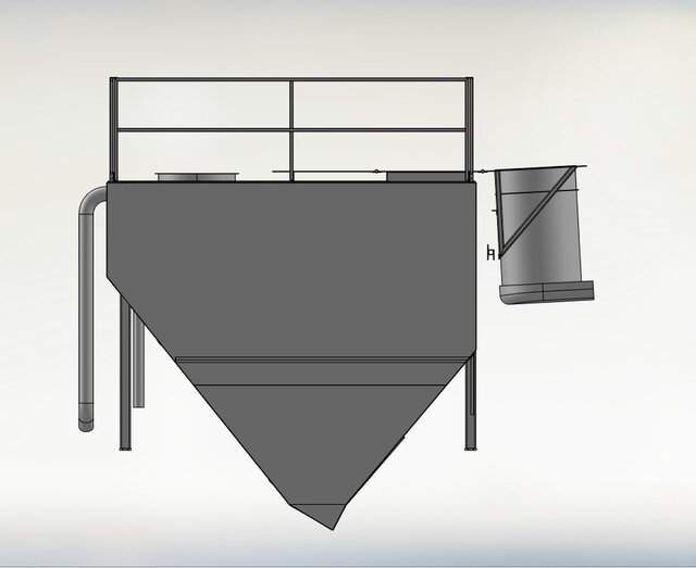 Batch Plant Conveyor & Hopper System – 3D CAD Assembly – image 3 of 7