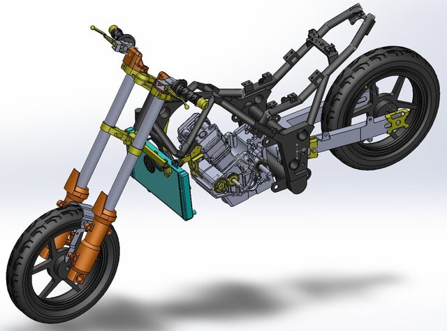 3D model of Kawasaki Ninja 250 Reverse-Engineered CAD Assembly