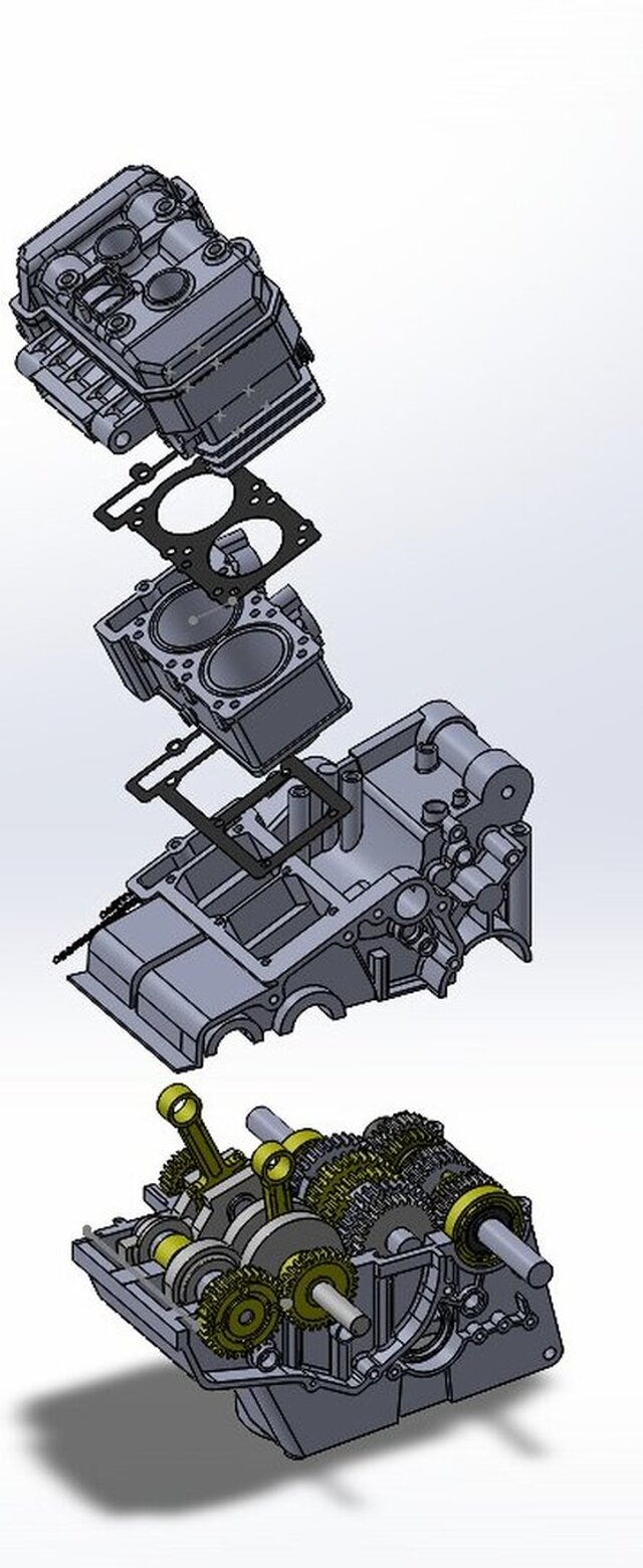 3D model of Kawasaki Ninja 250 Reverse-Engineered CAD Assembly