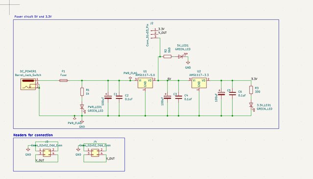 3D model of 5V & 3.3V Linear Regulated Power Supply