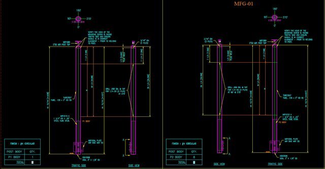 3D model of Commercial & Residential Glass & Steel Railing System Drawings