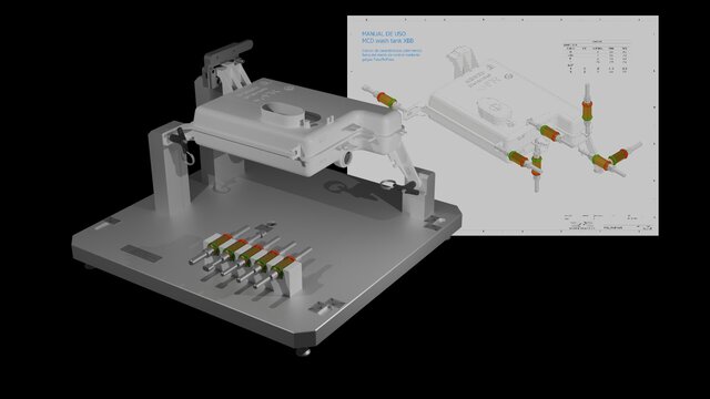 Checking fixture_ Automotive wash tank