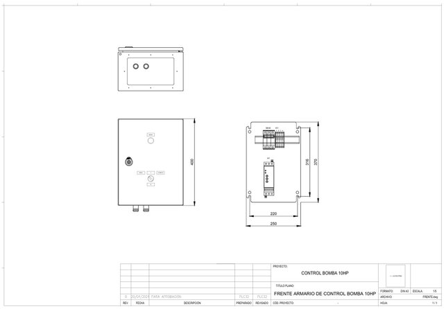 3D model of Complete Documentation Package — 10HP Submersible Pump Control Panel
