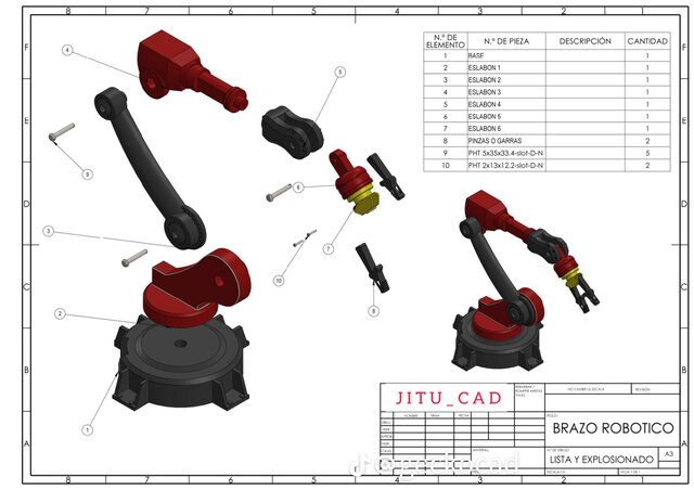 3D model of Industrial Robot Arm 3D modeling
