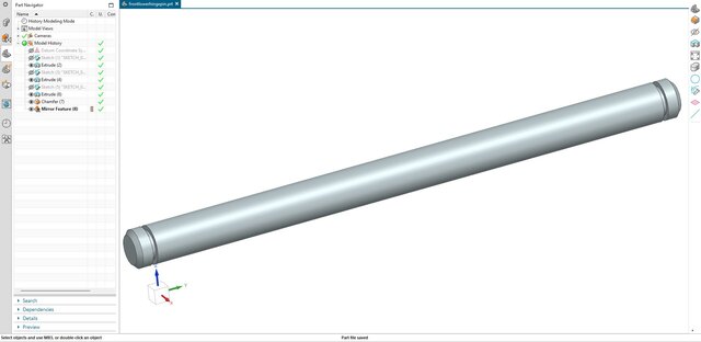 3D model of 26. Control Arm Hinge Pin