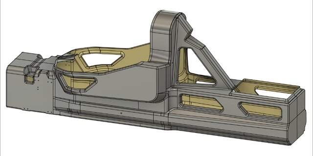 3D model of Carbon Fiber Monocoque