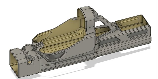 3D model of Carbon Fiber Monocoque