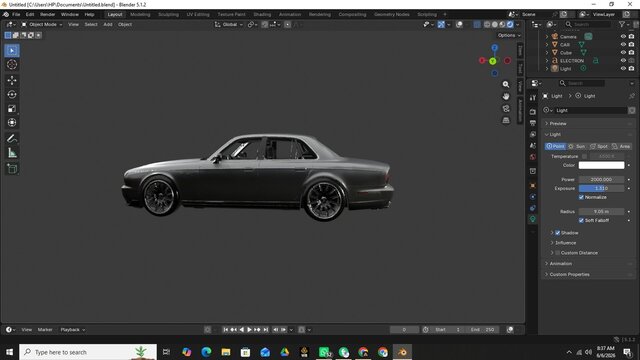 3D model of Futuristic Jaguar XJ Series 3 Redesign