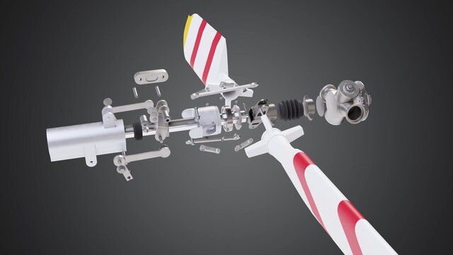 Helicopter Rotor Head: Exploded View Animation – image 3 of 6