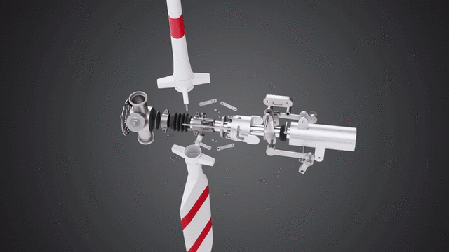 Helicopter Rotor Head: Exploded View Animation – image 1 of 6