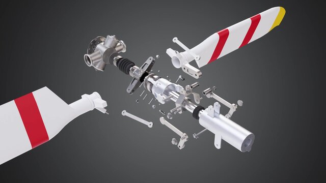 Helicopter Rotor Head: Exploded View Animation – image 2 of 6