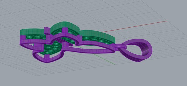 Butterfly Pendant – Jewelry CAD Design – image 3 of 3