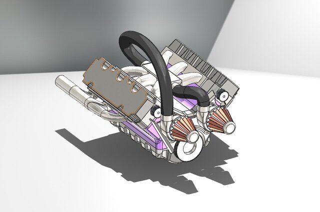 3D model of V6 Car Engine