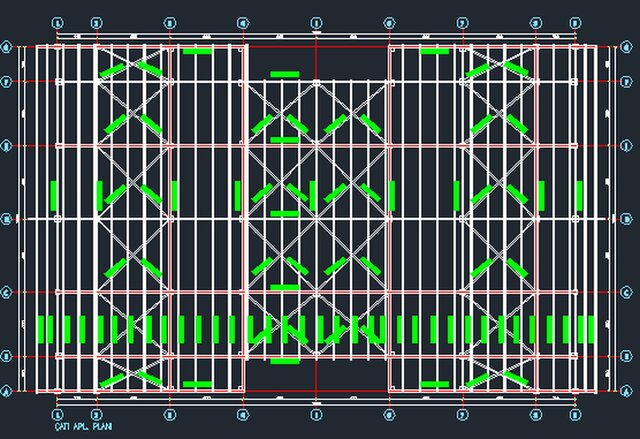 3D model of Curved Steel Roof Structure – Tekla Modeling
