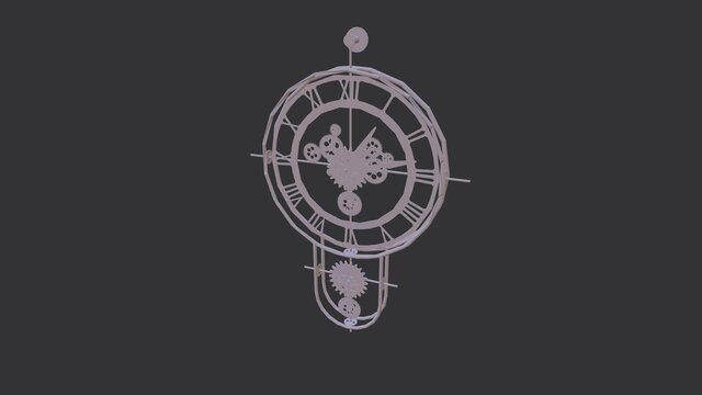 3D model of Mechanical Gear Clock