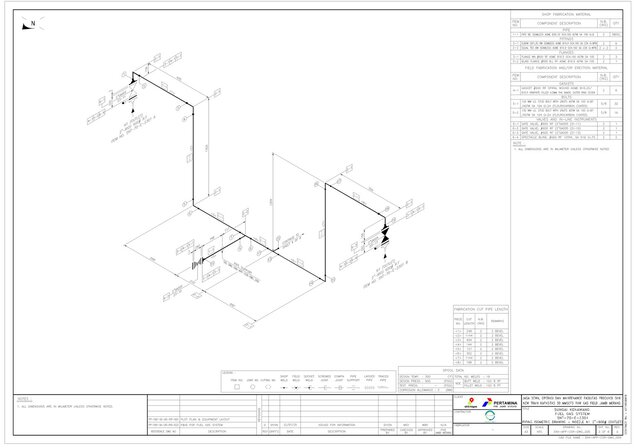 Isometric Drawing for Fuel Gas System - Nozzle 2"
