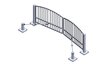 Synchronized Double-Swing Gate Mechanism design by jalil_