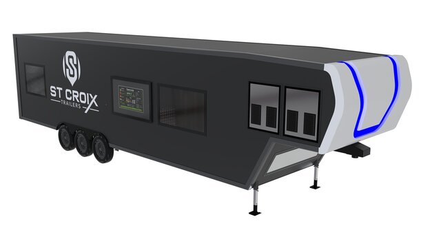 3D model of Gooseneck Food Kitchen Trailer | Complete Mechanical Design