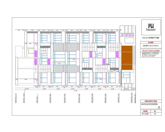 G+6 Residential Building Details Architectural Drawing – image 7 of 12