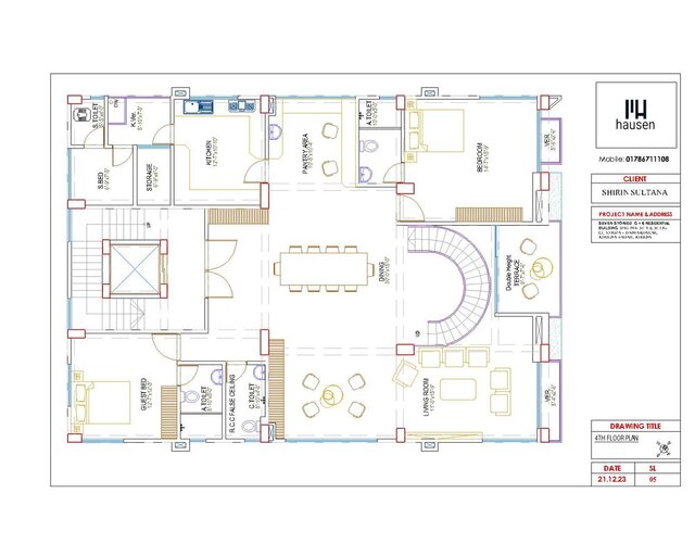 G+6 Residential Building Details Architectural Drawing – image 8 of 12