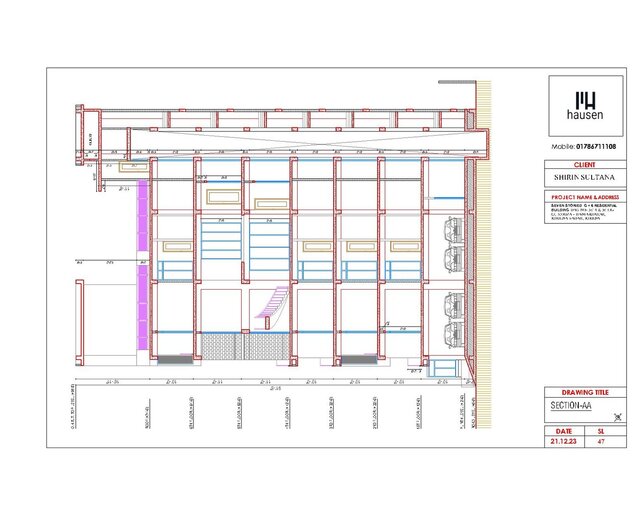 G+6 Residential Building Details Architectural Drawing – image 12 of 12