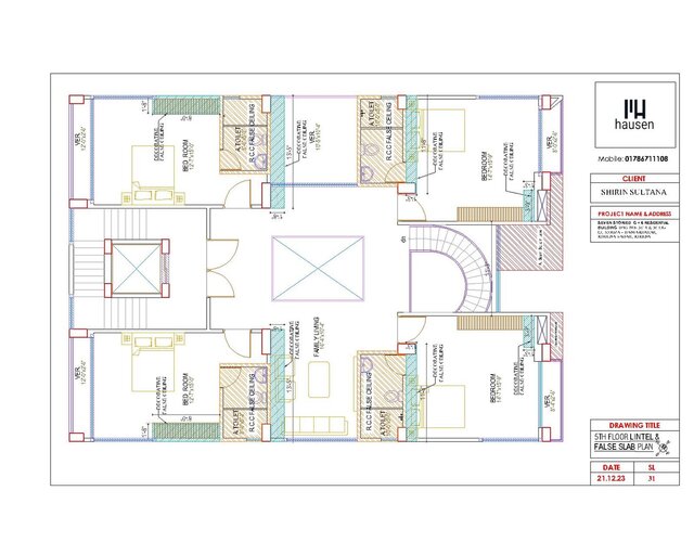 G+6 Residential Building Details Architectural Drawing – image 5 of 12