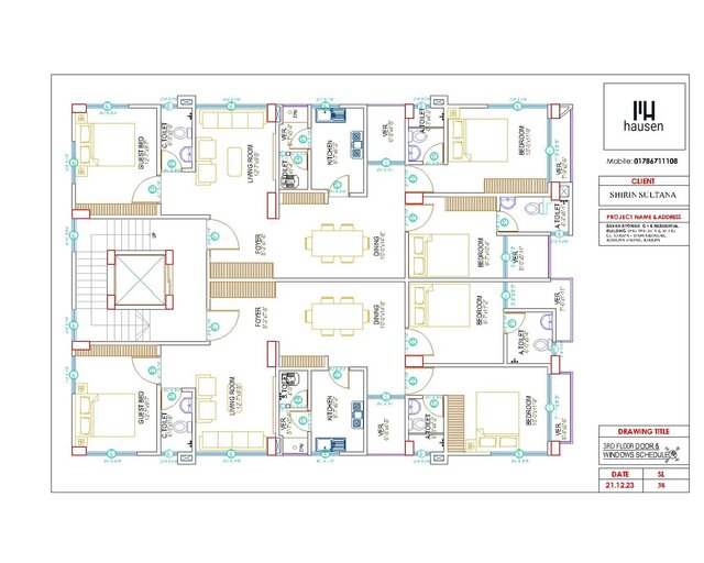 G+6 Residential Building Details Architectural Drawing – image 11 of 12