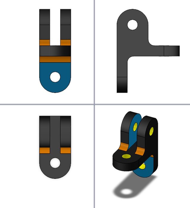 Double Bracket Support with Mounting Holes – image 3 of 4