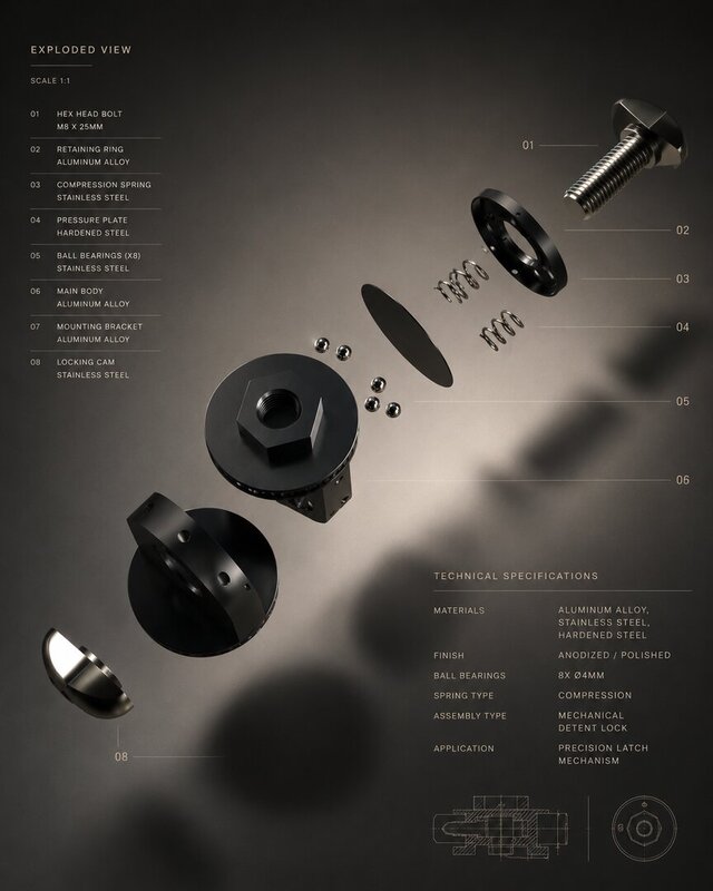 Spring-Loaded Mechanical Locking Mechanism