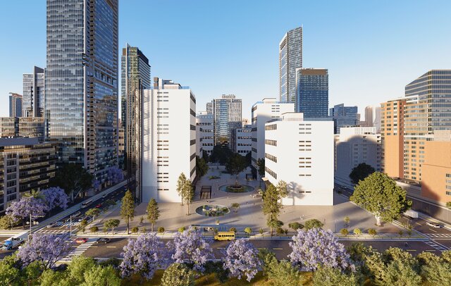 Modern commercial office building highrise