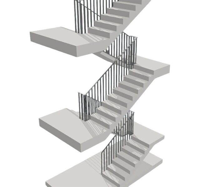 Interior Staircase Balustrade Design & Fabrication Drawings