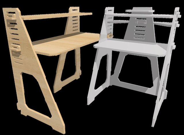 Modular Transforming Desk — Adjustable & Tool-Free Plywood Design – image 7 of 10