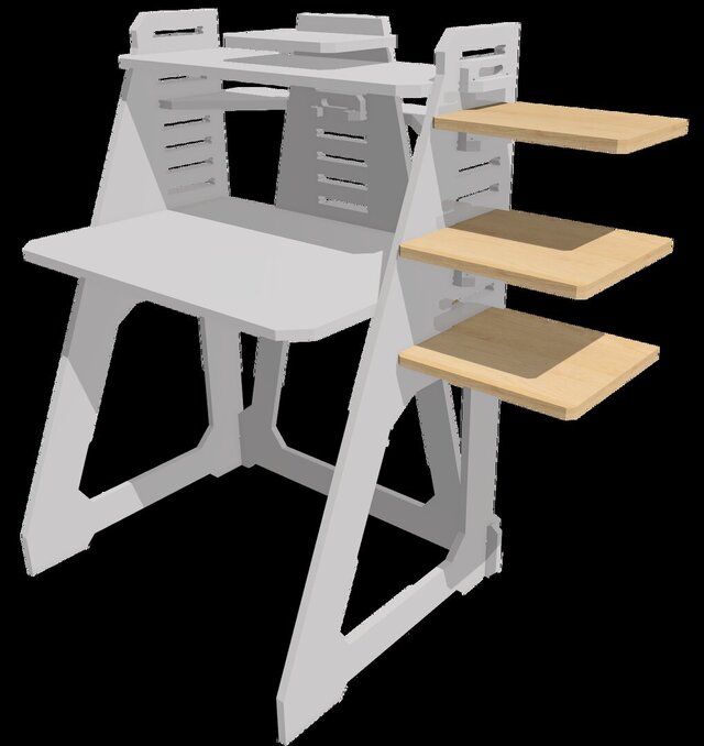 Modular Transforming Desk — Adjustable & Tool-Free Plywood Design – image 8 of 10