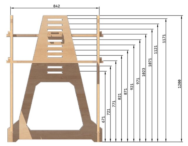 Modular Transforming Desk — Adjustable & Tool-Free Plywood Design – image 3 of 10