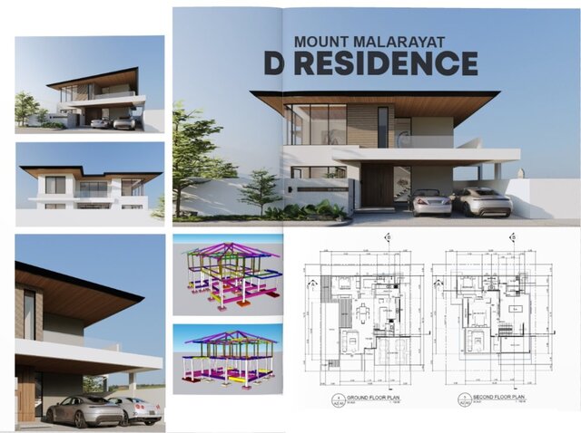 Architectural and strucural design for the residetnal house and commercial building