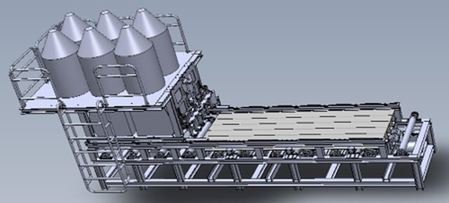 3D model of Auto Steel deck plate manufacturing machine