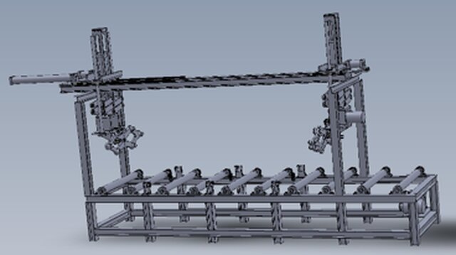 3D model of Auto Steel deck plate manufacturing machine