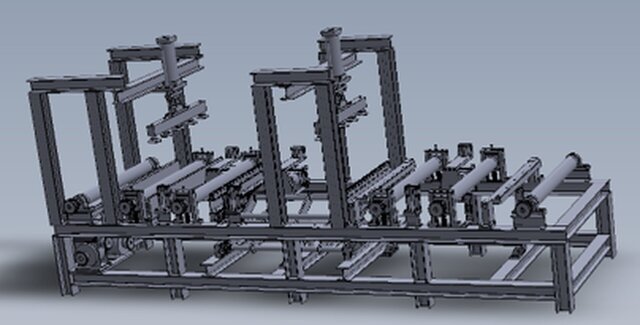 3D model of Auto Steel deck plate manufacturing machine