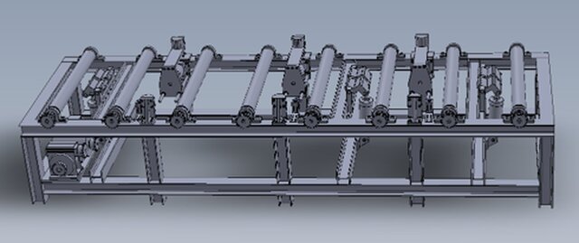 3D model of Auto Steel deck plate manufacturing machine