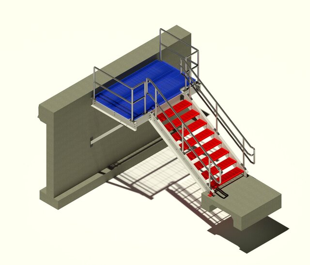 3D model of 3D Stairs in AutoCAD
