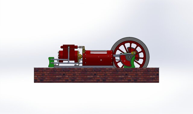 Twin Steam Engines In Factory Layout